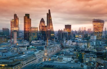 LONDON, UK - JANUARY 27, 2015: City of London, business and bank